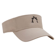 Beach Ball Fun Embroidered Cotton Twill Sun Visor - Khaki OSFM