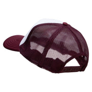 Gymnastics Mom Embroidered Foam Panel Mesh Snapback - Maroon-White OSFM