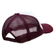 Gymnastics Mom Embroidered Foam Panel Mesh Snapback - Maroon-White OSFM