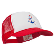 Anchor with Chain Embroidered Foam Mesh Back Cap