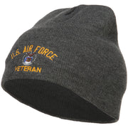 US Air Force Veteran Military Embroidered Short Beanie