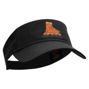 Orange Skate Embroidered Cotton Twill Sun Visor