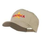 Wording of America with Star Embroidered Cap