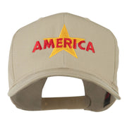 Wording of America with Star Embroidered Cap