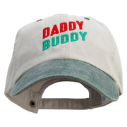 Daddy Buddy Embroidered Pigment Dyed Wash Cap - Beige-Green OSFM