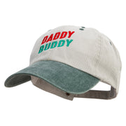 Daddy Buddy Embroidered Pigment Dyed Wash Cap - Beige-Green OSFM