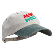 Daddy Buddy Embroidered Pigment Dyed Wash Cap - Beige-Green OSFM