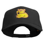 Hamster Embroidered Six Panels Pro Style Cap - Black OSFM