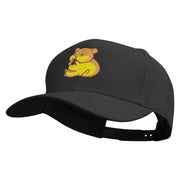 Hamster Embroidered Six Panels Pro Style Cap - Black OSFM