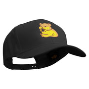 Hamster Embroidered Six Panels Pro Style Cap - Black OSFM