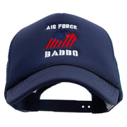 Air Force Babbo Embroidered Summer Foam Mesh Trucker Cap - Navy OSFM