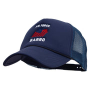 Air Force Babbo Embroidered Summer Foam Mesh Trucker Cap - Navy OSFM