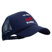 Air Force Babbo Embroidered Summer Foam Mesh Trucker Cap - Navy OSFM