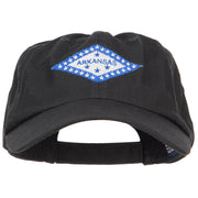 Arkansas State Flag Embroidered Low Cap