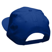 The Perfect Shot Embroidered Superior Cotton Twill Flat Bill Snapback Prostyle Cap - Royal OSFM