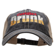 Certified Drunk Embroidered Pigment Dyed Mesh Cap