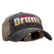 Certified Drunk Embroidered Pigment Dyed Mesh Cap