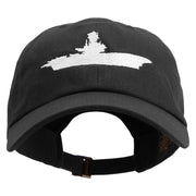 US Navy Warship Unstructured Low Profile 6 panel Cotton Cap - Black OSFM