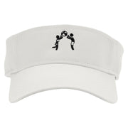 Beach Ball Fun Embroidered Cotton Twill Sun Visor - White OSFM