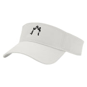 Beach Ball Fun Embroidered Cotton Twill Sun Visor - White OSFM