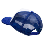 Gymnastics Mom Embroidered Foam Panel Mesh Snapback - Royal-White OSFM