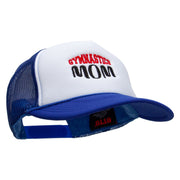 Gymnastics Mom Embroidered Foam Panel Mesh Snapback - Royal-White OSFM