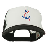 Anchor with Chain Embroidered Foam Mesh Back Cap