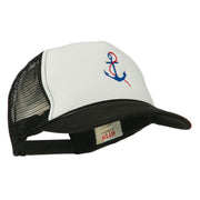 Anchor with Chain Embroidered Foam Mesh Back Cap