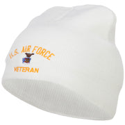 US Air Force Veteran Military Embroidered Short Beanie