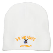 US Air Force Veteran Military Embroidered Short Beanie