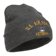 US Air Force Veteran Military Embroidered Long Beanie