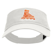 Orange Skate Embroidered Cotton Twill Sun Visor