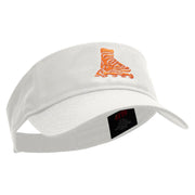 Orange Skate Embroidered Cotton Twill Sun Visor