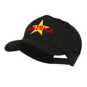 Wording of America with Star Embroidered Cap