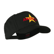 Wording of America with Star Embroidered Cap