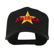 Wording of America with Star Embroidered Cap