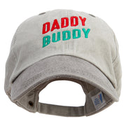 Daddy Buddy Embroidered Pigment Dyed Wash Cap - Beige-Brown OSFM