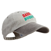 Daddy Buddy Embroidered Pigment Dyed Wash Cap - Beige-Brown OSFM