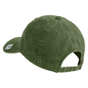 Marines The Few The Proud Embroidered Washed Solid Pigment Dyed Cotton Twill Brass Buckle Cap - Olive OSFM