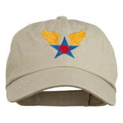 Army Air Corps Military Embroidered Washed Cap