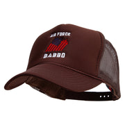 Air Force Babbo Embroidered Summer Foam Mesh Trucker Cap - Chocolate OSFM