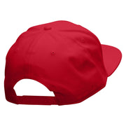 The Perfect Shot Embroidered Superior Cotton Twill Flat Bill Snapback Prostyle Cap - Red OSFM