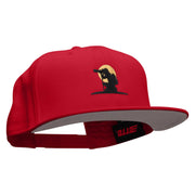 The Perfect Shot Embroidered Superior Cotton Twill Flat Bill Snapback Prostyle Cap - Red OSFM