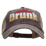 Certified Drunk Embroidered Pigment Dyed Mesh Cap