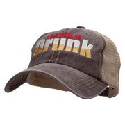 Certified Drunk Embroidered Pigment Dyed Mesh Cap