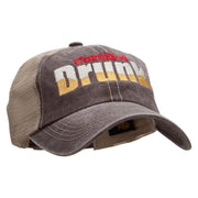 Certified Drunk Embroidered Pigment Dyed Mesh Cap