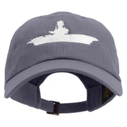 US Navy Warship Unstructured Low Profile 6 panel Cotton Cap - Dk-Grey OSFM