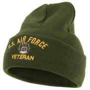 US Air Force Veteran Military Embroidered Long Beanie