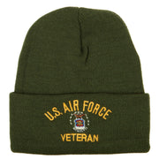 US Air Force Veteran Military Embroidered Long Beanie