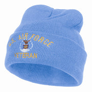 US Air Force Veteran Military Embroidered Long Beanie